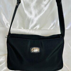 Cole Haan Black Leather Hobo Nylon Leather Shoulder Bag/Purse